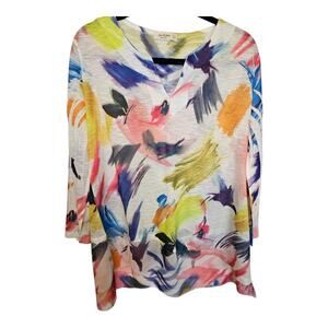 Colorful Abstract Print Women's Blouse